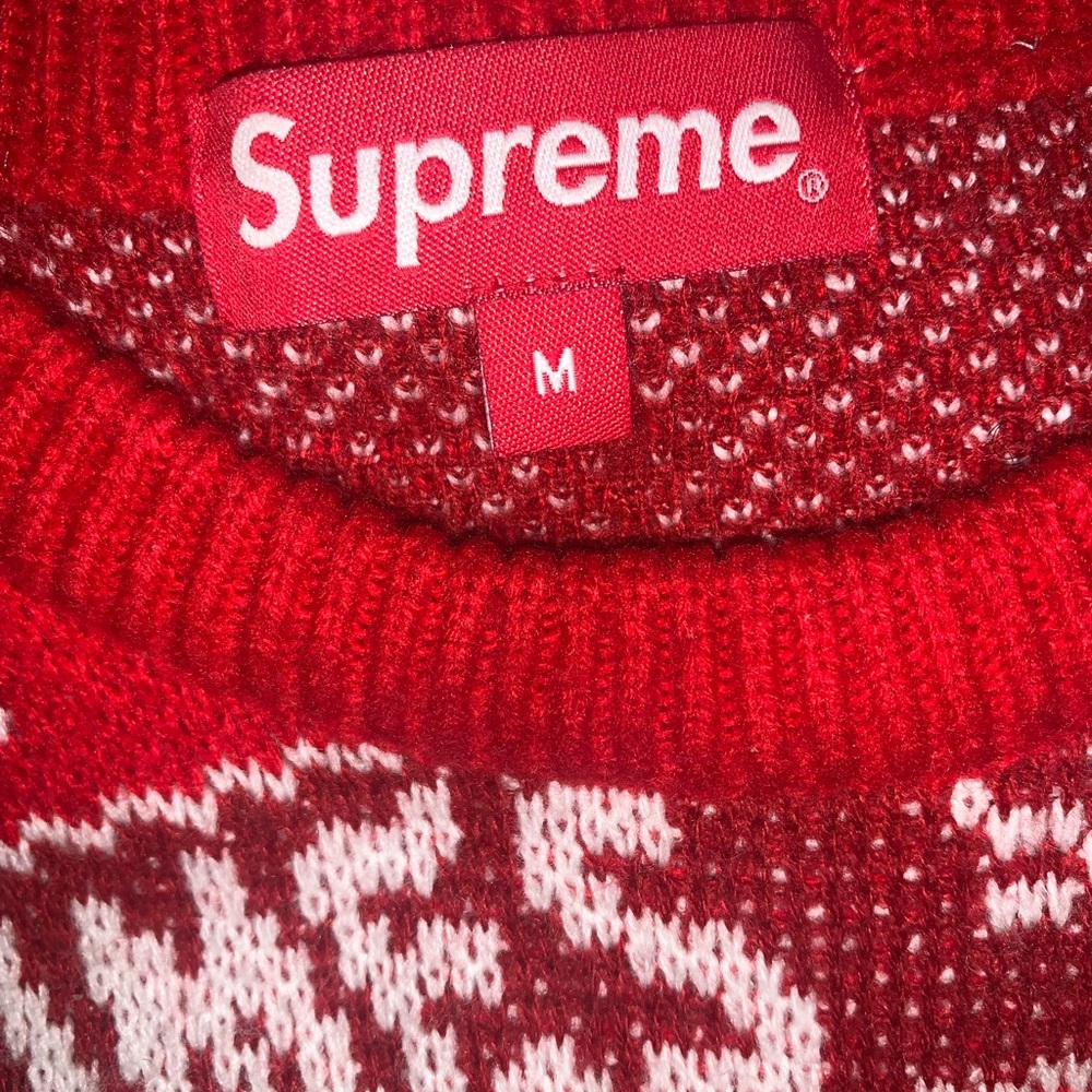 Supreme white and red